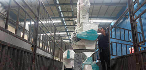 Animal feed processing machines packing and shipping to Henan Province, China