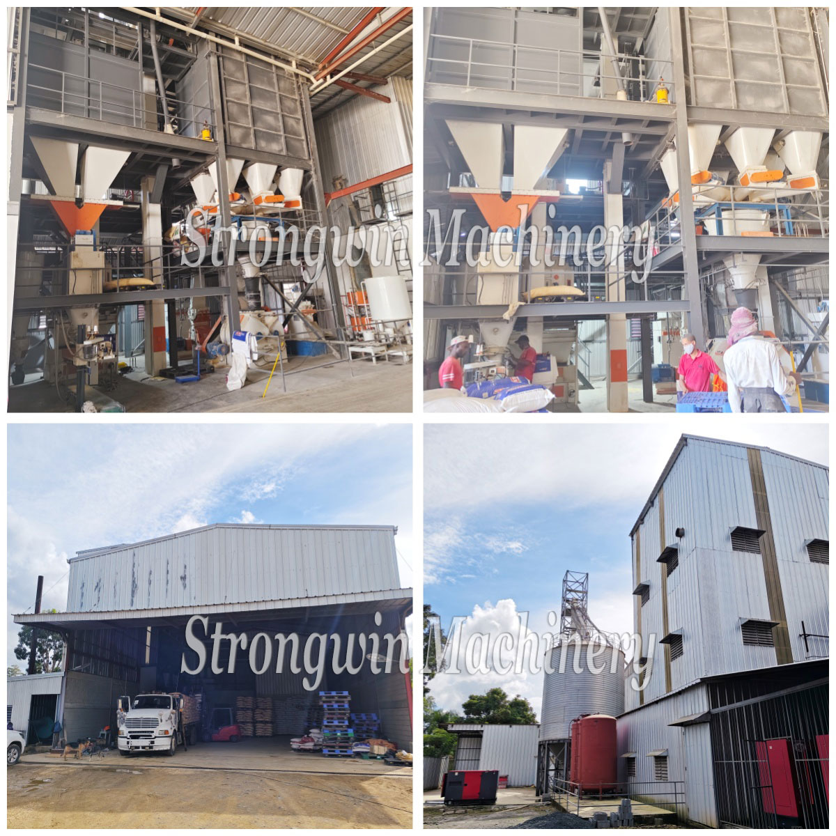 The 5-ton/hour feed production line in Dominica has been operating stably for 8 years