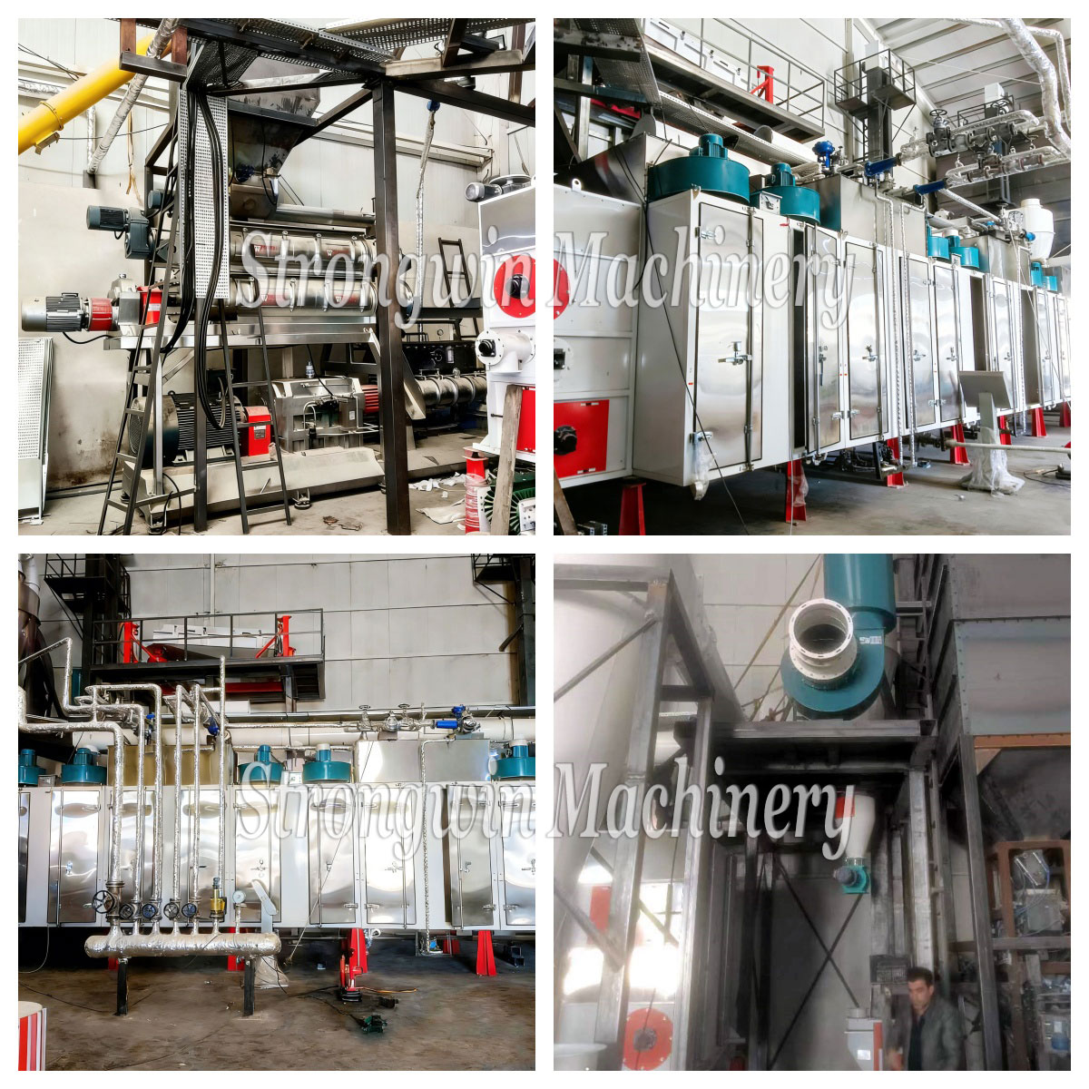 The installation of the 5-6t/h fish feed puffing and drying equipment has been completed in Iraq 