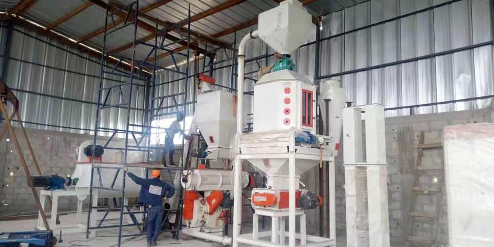 SZLH250 animal feed production line in Cote d'Ivoire