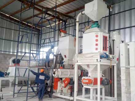 SZLH250 animal feed production line in Cote d'Ivoire