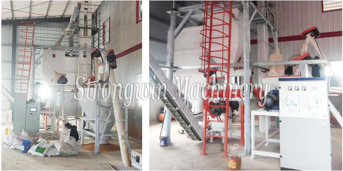 Complete set SZLH250 animal feed production plant project
