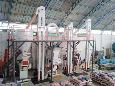 SZLH250 animal feed pellet making plant project in Peru