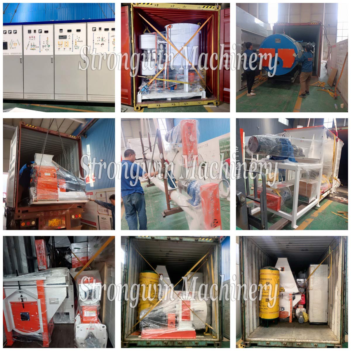 Animal feed production plant packing and shipping to Côte d'Ivoire