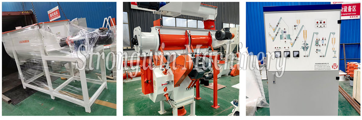 SZLH250 Bird Feed Pellet Production Machine Plant Packing and Shipping to Zimbabwe