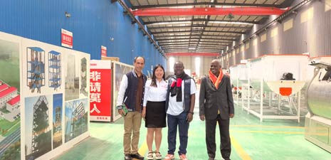 Ivorian customers visit our feed production machines factory