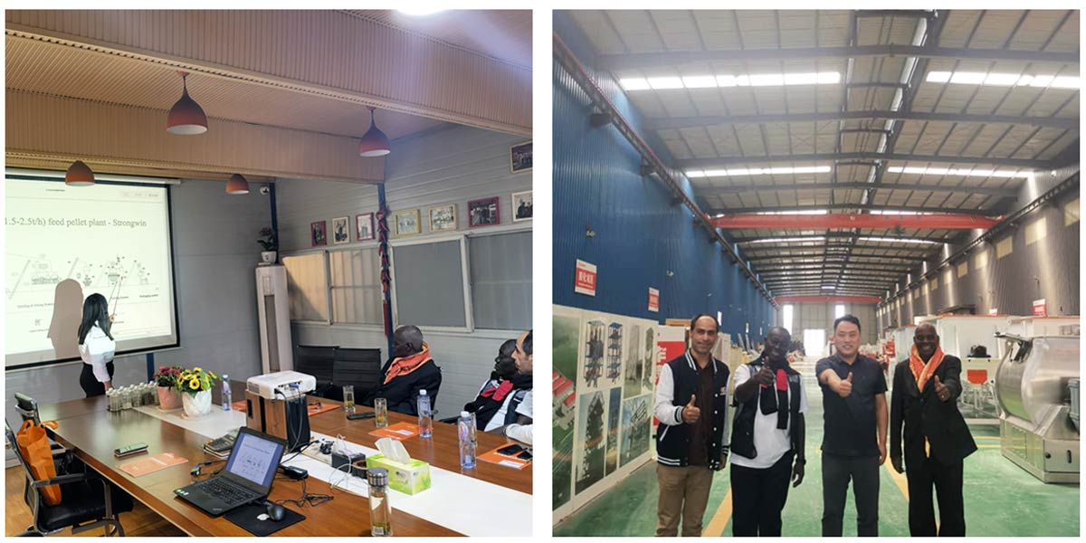 Ivorian customers visit our feed production machines factory