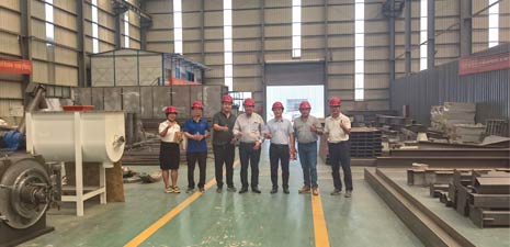 Uruguayan customers visit feed pellet production plant factory