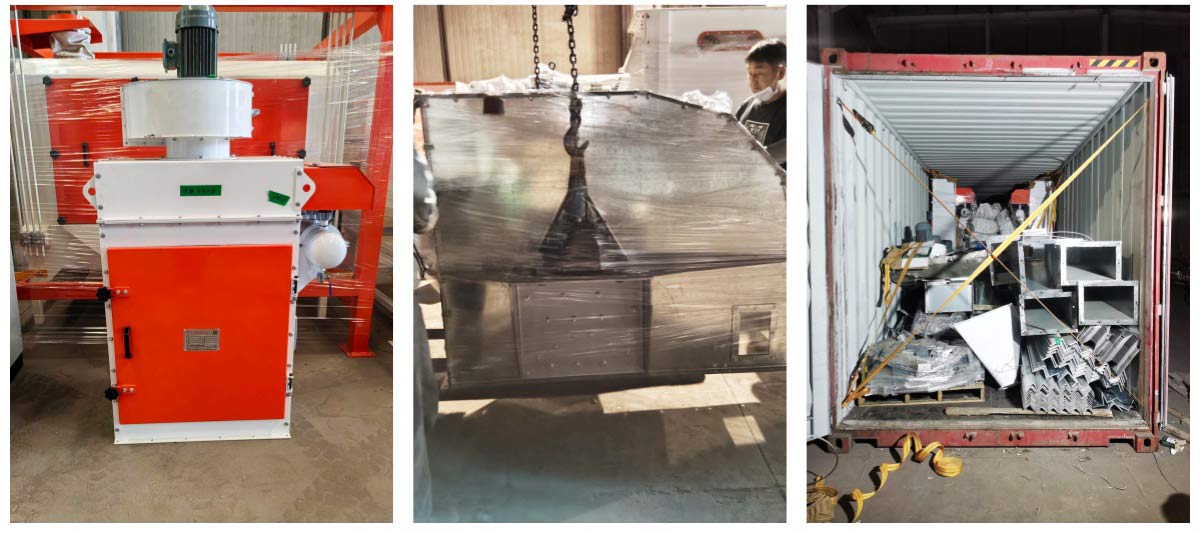 Shipment Dispatch: 700-ton corn silo + 200-ton soybean meal silo + steel silo for Colombia