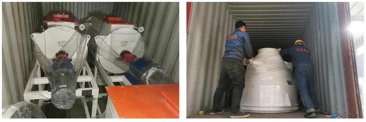 Chilean customers ordered feed hammer mill, feed mixer and batching scale