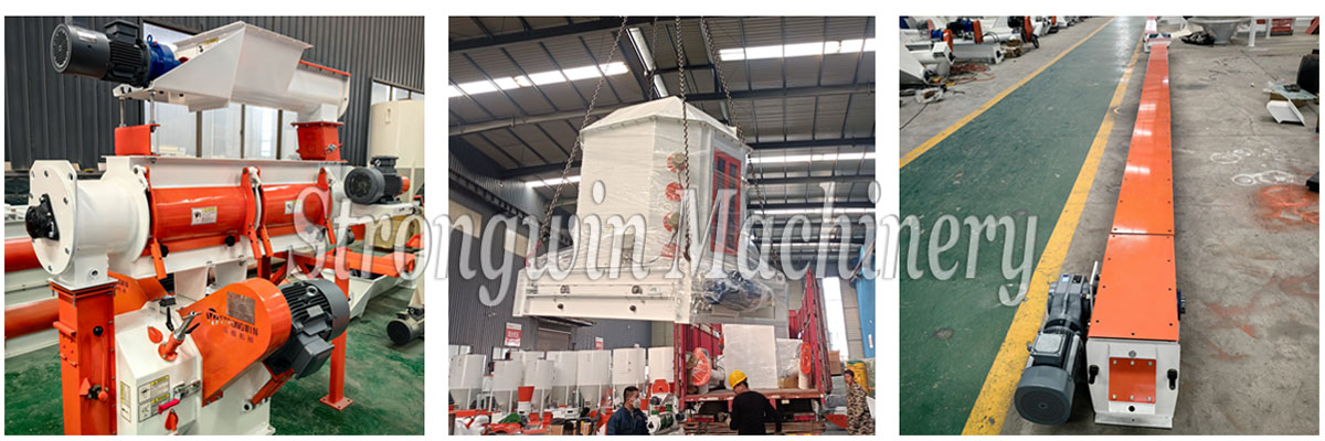 SZLH250 Chicken Feed Pellet Manufacturing Plant packing and shipping to Hubei Province