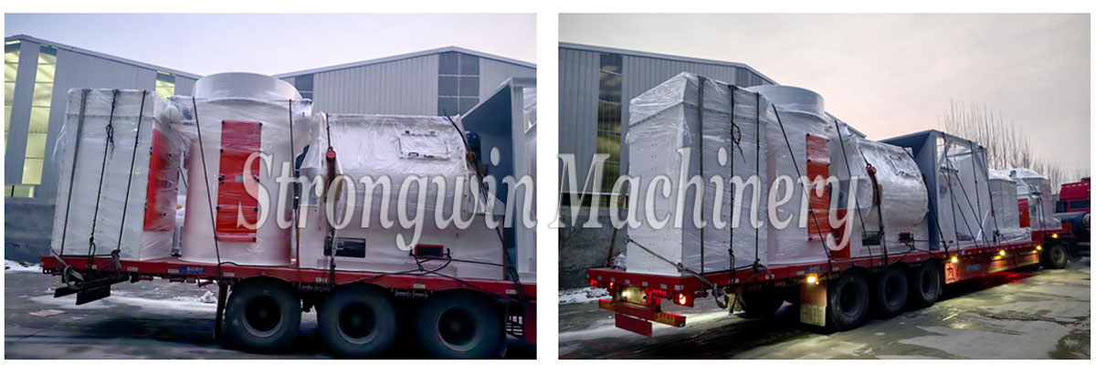 Part equipments of SZLH508 pig feed manufacturing plant packing and shipping to Gansu Province, China