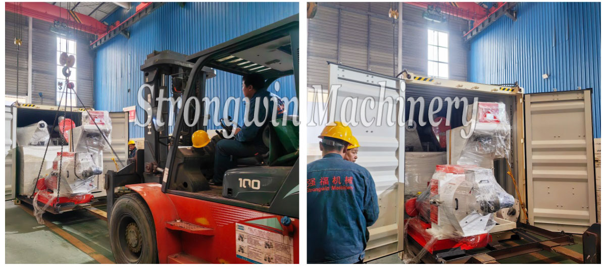 SZLH320 Animal Feed Pellet Production Plant packing and shipping to Australia
