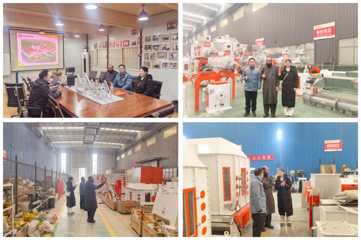 Customers from Afghanistan visited our factory to inspect feed pellet production line