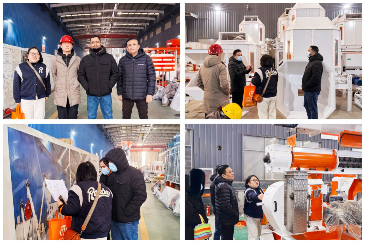 Customers from Sri Lanka visit our feed pellet machine factory