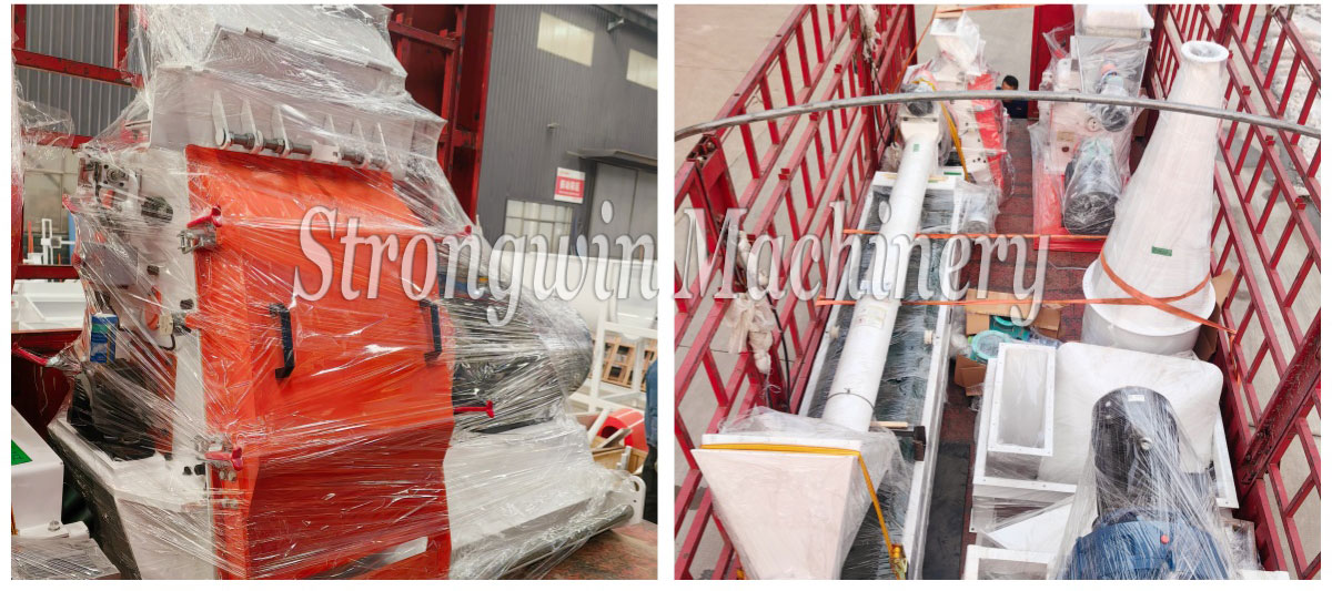 SZLH350 Animal Feed ParticleProduction Plant packing and shipping to Anhui Province, China