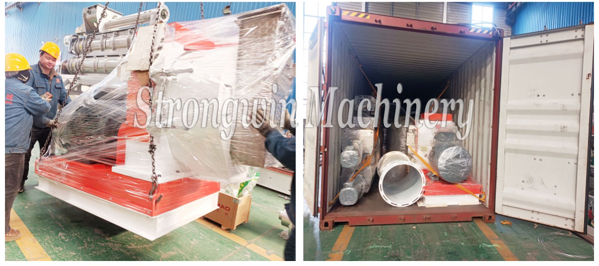 Pellet Machine & Cooler & Crumbler packing and shipping to Peru