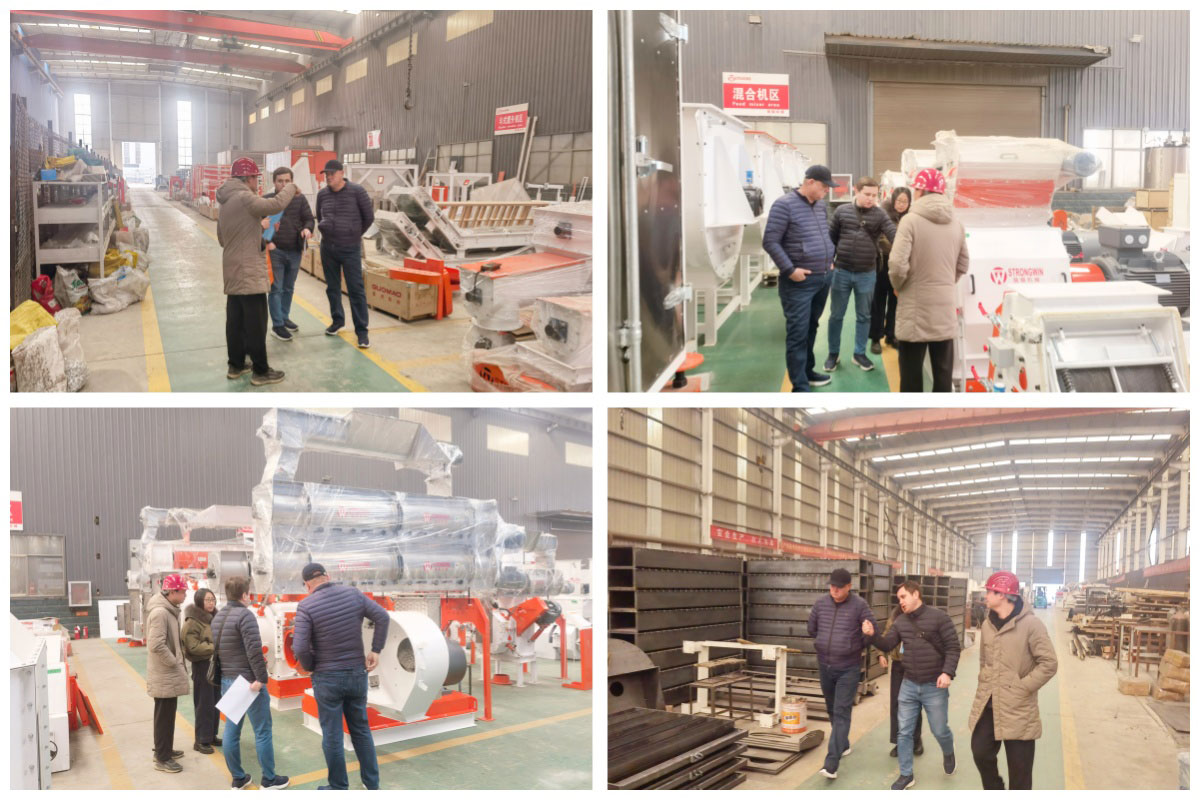 Uzbekistan customers visit and inspect our feed machine factory