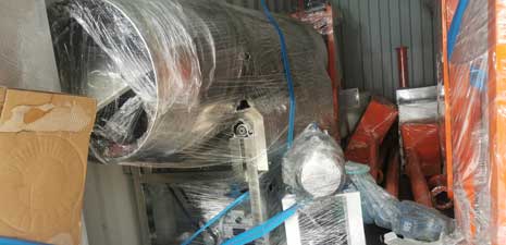 DGP80 Dry type fish feed extruder line packing and shipping to Uzbekistan