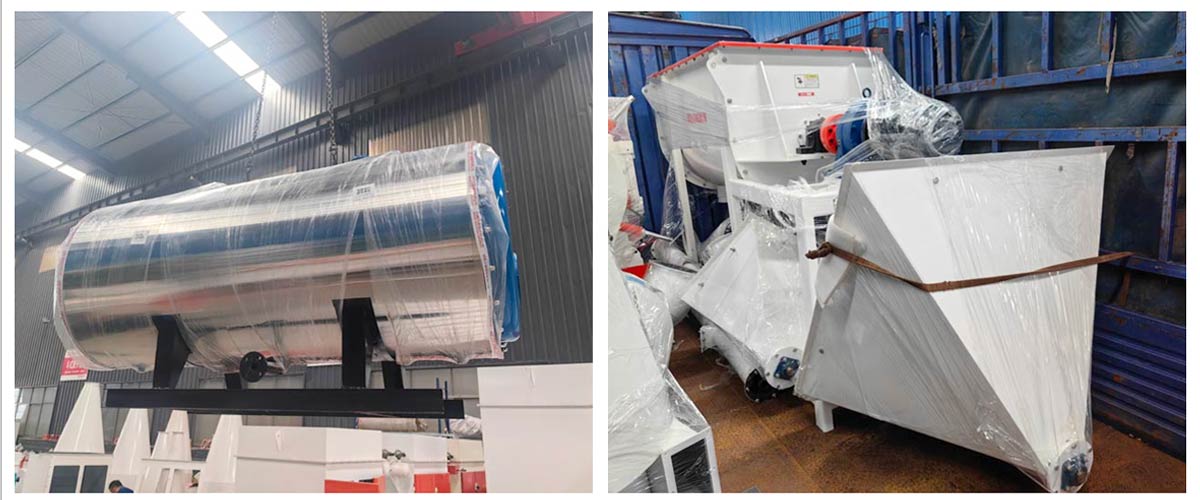 SZLH350 cat litter pellet production plant packing and shipping to Hangzhou