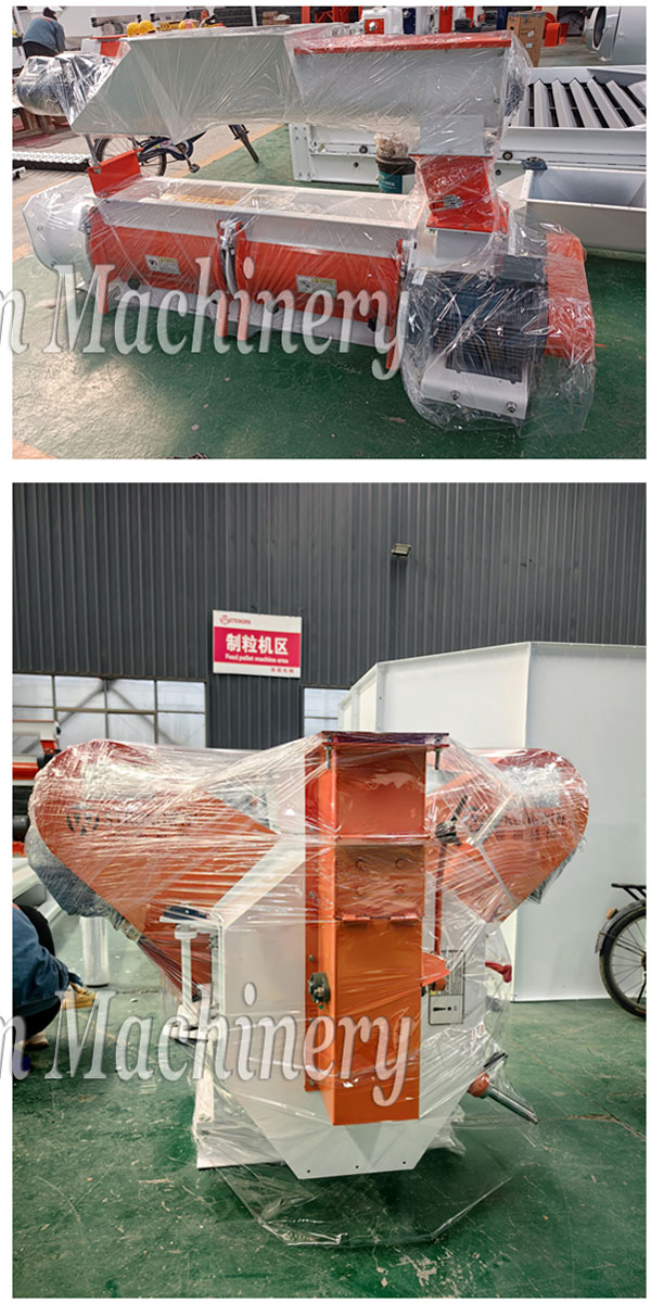 SZLH250 feed pellet machine and DGP160 fish feed extruder packing and shipping to Ecuador