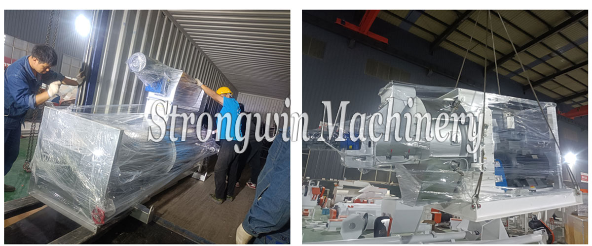 SZLH678 feed pellet making machine packing and shipping to Tanzania