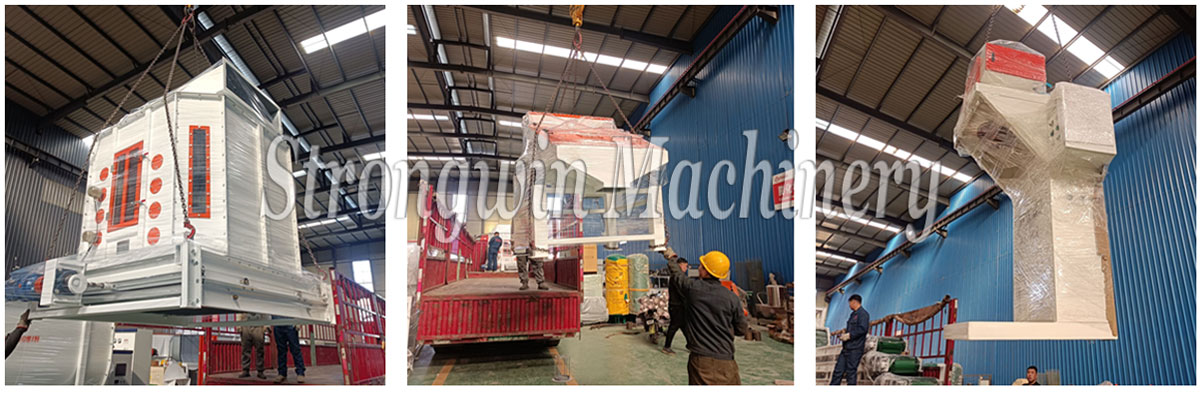 Counterflow cooler, conveyors and packaging machine packing and shipping to Hubei Province