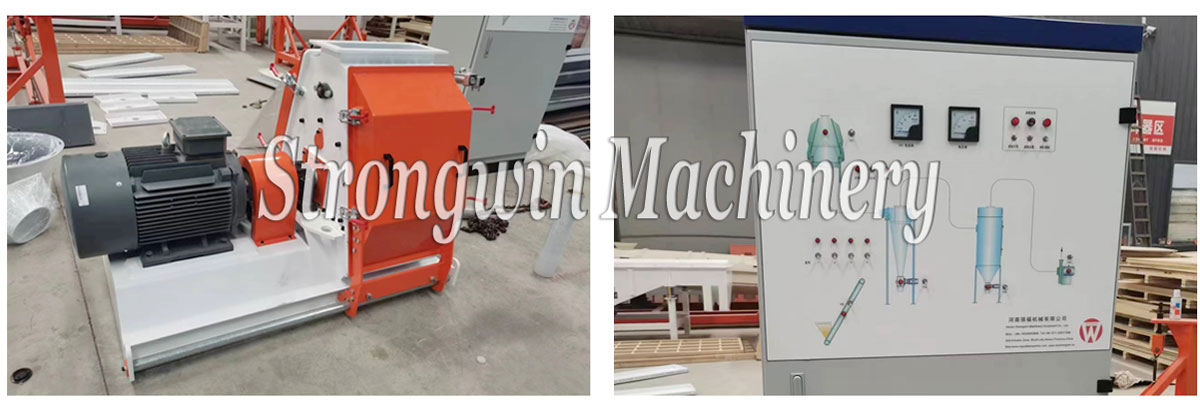 37kw animal feed crushing system equipments packing and shipping to Guangzhou City, China