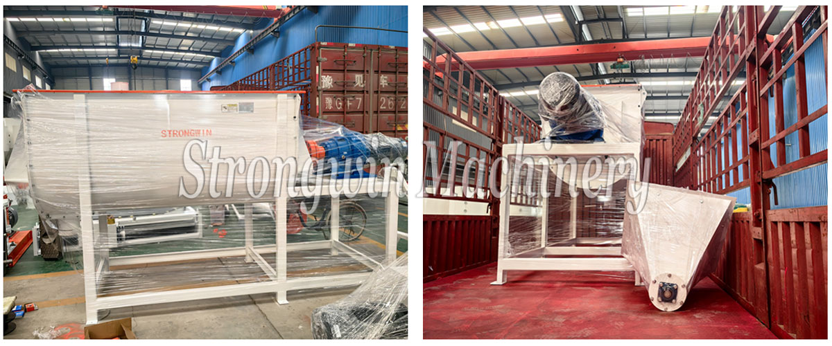 Powder mixing machine and conveyor packing and shipping to Zhejiang Province