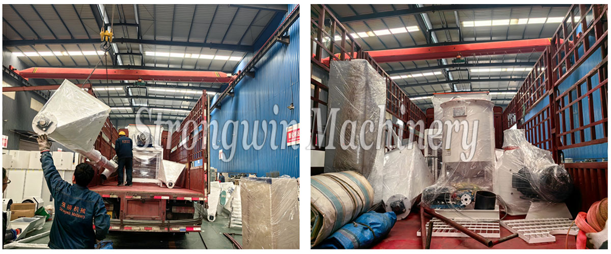 Powder mixing machine and conveyor packing and shipping to Zhejiang Province