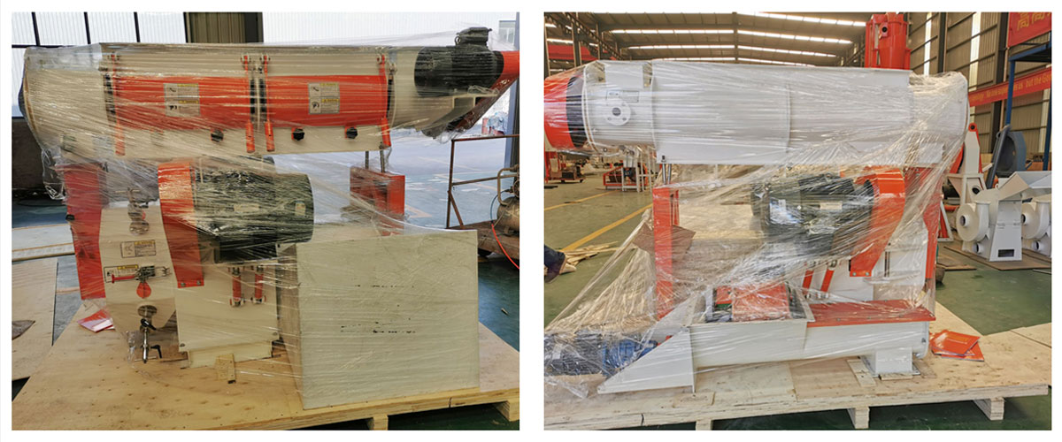 SZLH 250 Feed Pellet Machine, Electric control cabinet, and Conveyor have been shipped to Kazakhstan