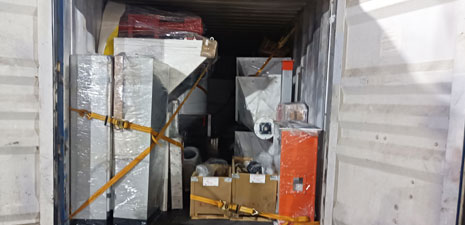 Animal feed mixer and packaging equipments packing and shipping to Mozambique