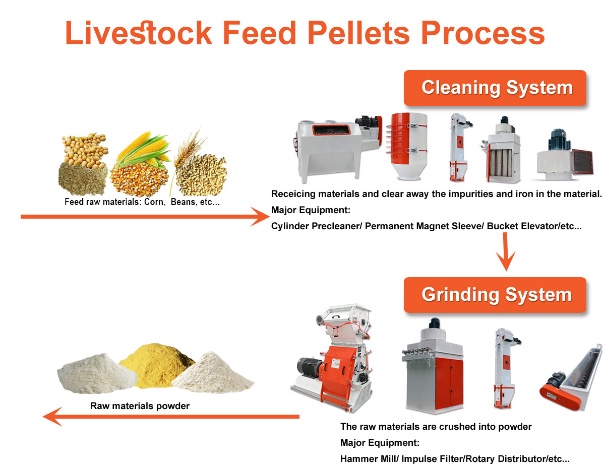 Customized Livestock Feed Pellet Production Plant For Pig Rabbit