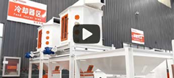 Counter-flow feed pellet cooler machine