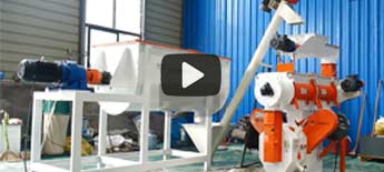 Feed mixer and Feed pellet machine working video