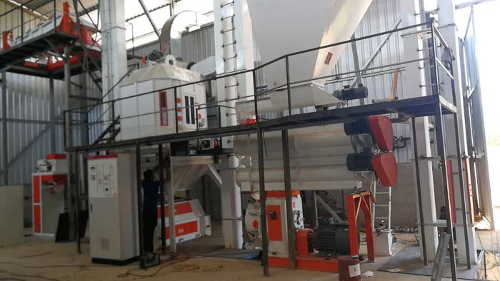 feed mill process flow install in Ecuador