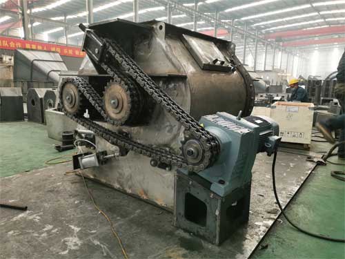 Horizontal feed mixer machine produce process