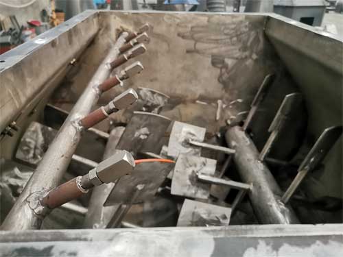 Horizontal feed mixer machine produce process