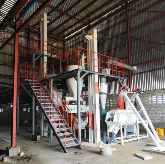 poultry feed production line install in Nigeria