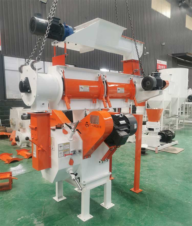 SZLH250 livestock animal feed pellet production line packing