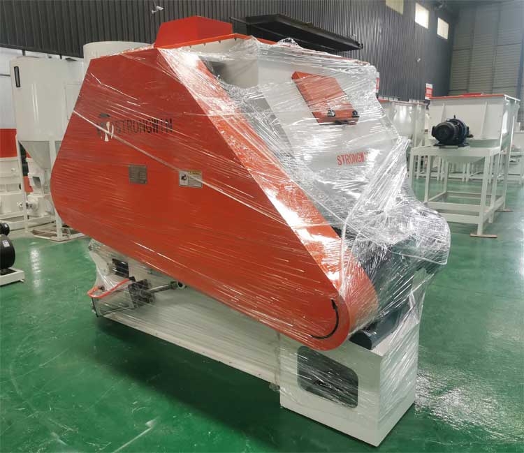 1T/H Double shaft animal feed mixer machine packing