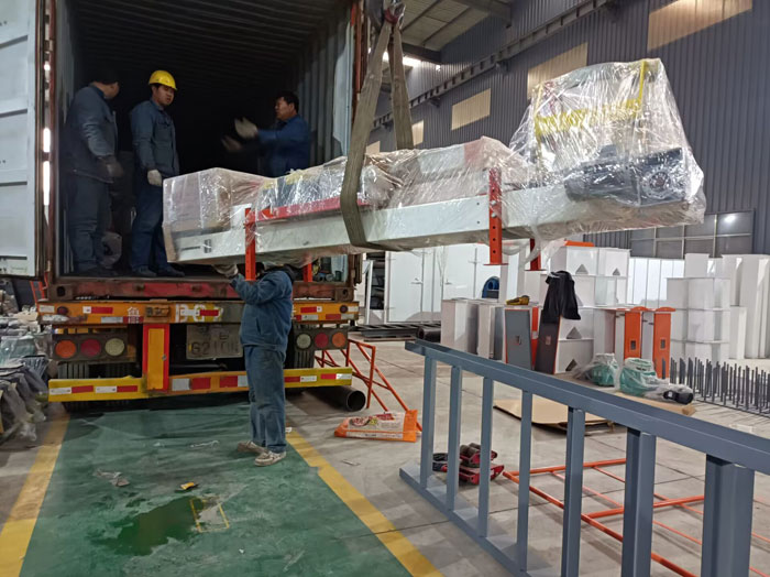 SZLH250 Chicken feed pellet production plant packing and shipping to Peru