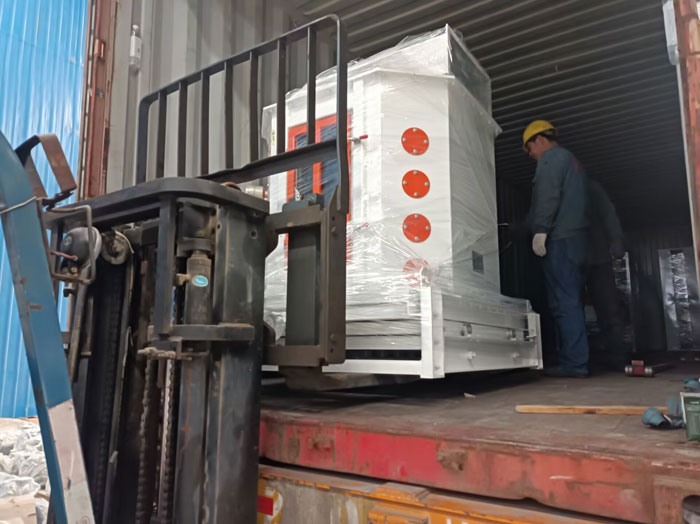 SZLH250 Chicken feed pellet production plant packing and shipping to Peru