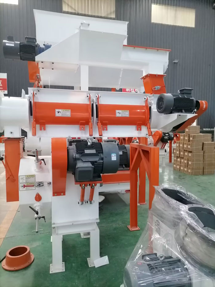 SZLH250 bird feed pellet production line equipments packing and shipping