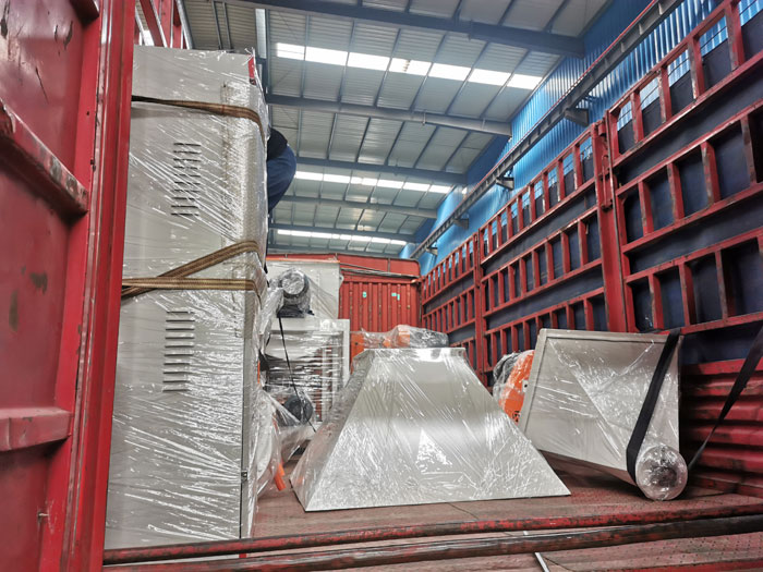Livestock feed pellet production line equipments packing and shipping to Zhejiang Province, China