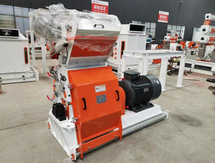 55kw feed crusher, 4 sets of rotary distributor, bucket elevator packing and shipping to Chile