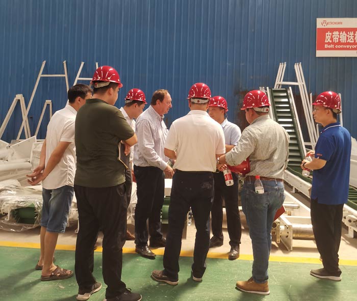 Uruguayan customers visit feed pellet production plant factory