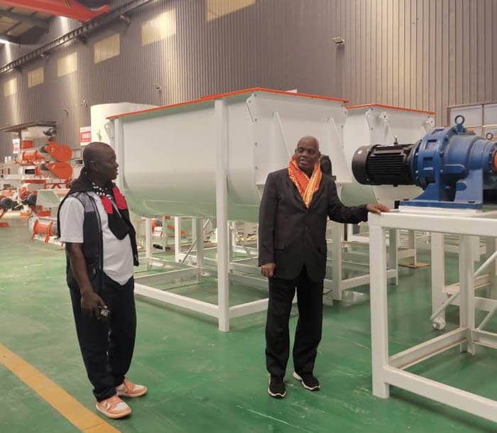 Ivorian customers visit our feed production machines factory