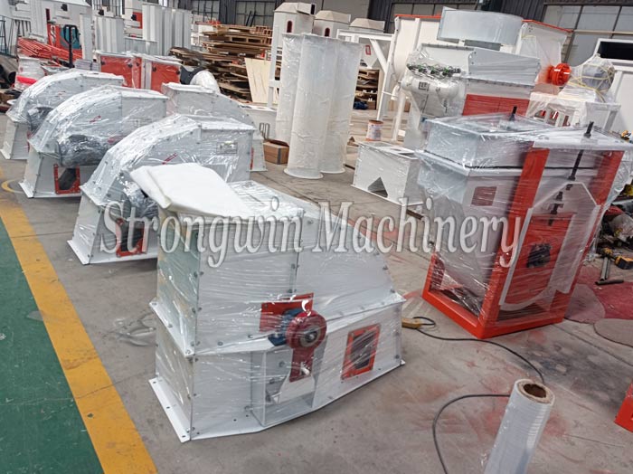 SZLH350 animal feed pellet production plant equipment packing and shipping to Yushu City, China