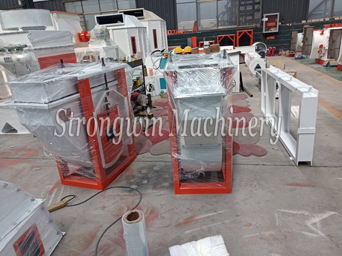 SZLH350 animal feed pellet production plant equipment packing and shipping to Yushu City, China